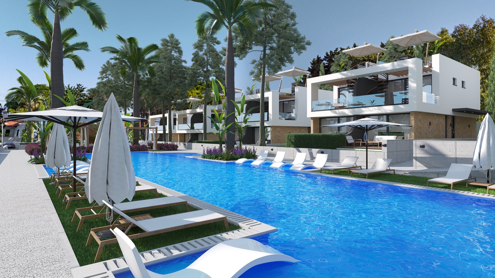 Exquisite Two Bedroom Semi-detached Villas with Unique Concept 100m from the Sea priced from £420,000
